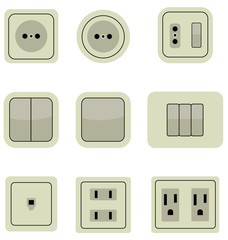 diferentes tipos de conectores para enchufes © noche