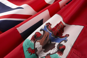 Macro shot of flag of Bermuda