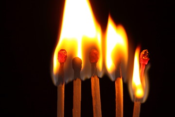 burning matches
