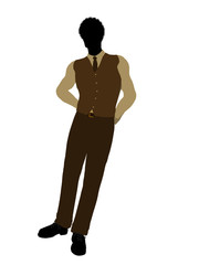 Obraz premium African American Business Man Silhouette