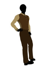 African American Business Man Silhouette