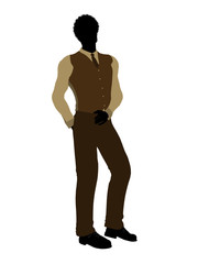 African American Business Man Silhouette