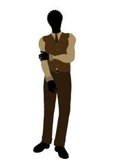 African American Business Man Silhouette