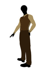 African American Business Man Silhouette
