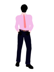African American Business Man Silhouette