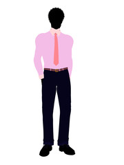 African American Business Man Silhouette
