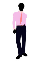 African American Business Man Silhouette