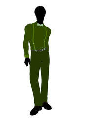 African American Business Man Silhouette