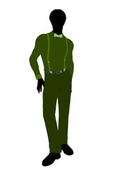 African American Business Man Silhouette