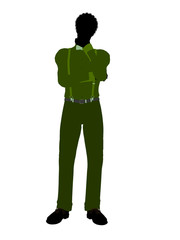 African American Business Man Silhouette