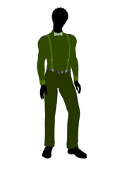 African American Business Man Silhouette