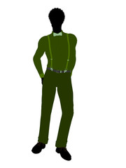African American Business Man Silhouette
