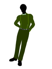 African American Business Man Silhouette