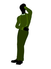 African American Business Man Silhouette