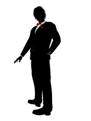 Man in a Tuxedo Silhouette