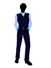 African American Business Man Silhouette