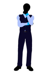 African American Business Man Silhouette
