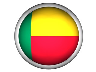 National Flag of Benin | Button Style |