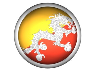 National Flag of Bhutan | Button Style |