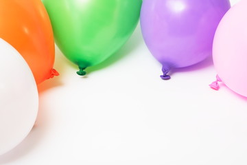 Plenty of colorful ballons on a white background