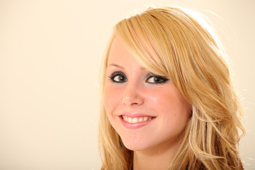 Naklejka premium Beautiful Blonde Girl