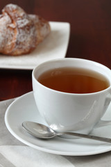 Tea and croissant
