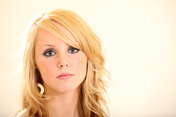 Naklejka premium Beautiful Blonde Girl