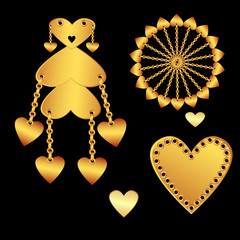 Fototapeta premium Valentine's day - a figure of hearts