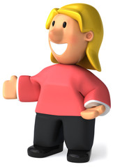 Jeune femme présente