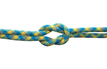 Straight sea knot. Isolated on white background.