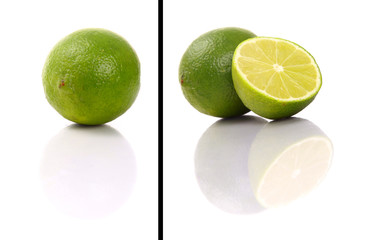 Isolated lime fruit on white background