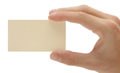 Obraz premium Hand holding blank business card
