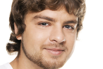 Face portrait of a young man