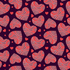 Naklejka premium Abstract background with hearts