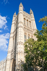 Victoria Tower in the Houses of Parliament in London