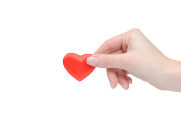 Fototapeta premium Valentine heart in female hand