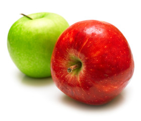 Red and green apples