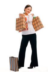 Full length of an attractive young woman shopping