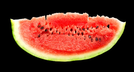 Big red watermelons isolated on black background