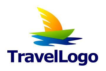 Boat sea travel vector logo