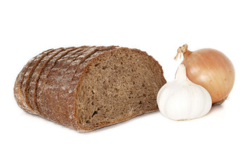 rye bread, onion and garlic