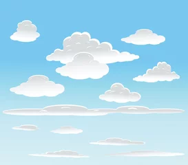Papier Peint photo autocollant Ciel fond de vecteur avec ciel et nuages