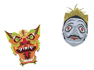 illustration of 2 face masks