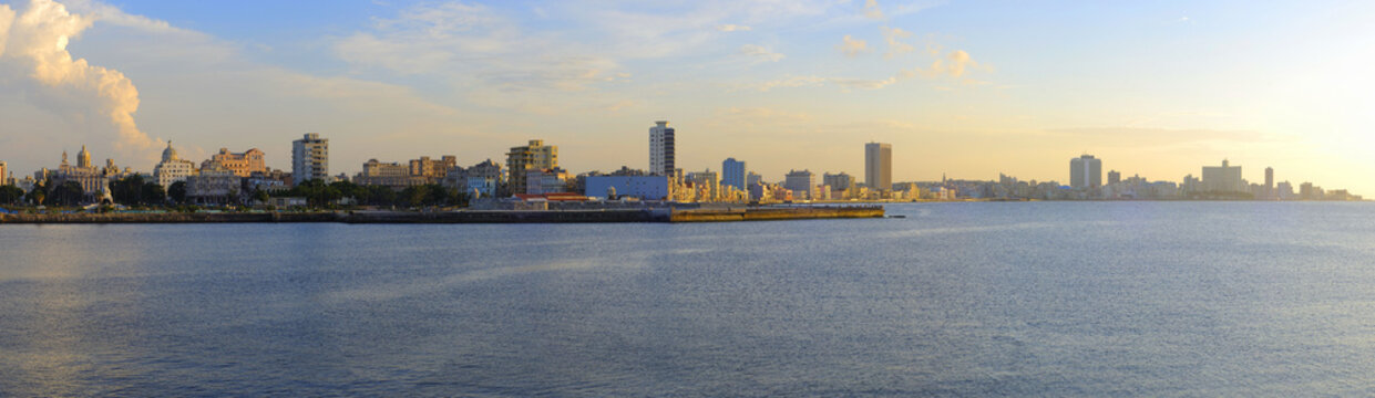 Panoramic view of havana skyline and waterfront