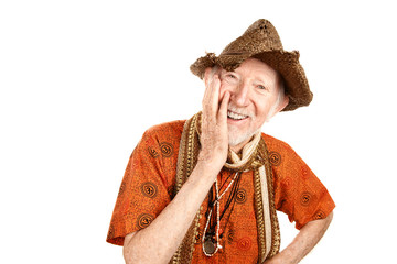 Laughing senior man