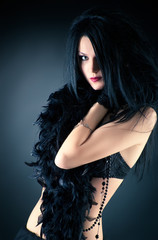 Goth woman fashion