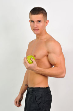 Athlete with an apple