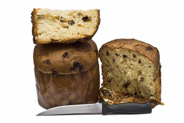 Trozos de panetone.