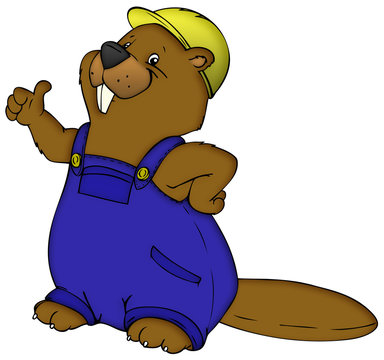 Biber, Z&auml;hne, Damm, Bauarbeiter, Holzf&auml;ller