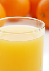 Orange juice and oranges